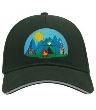 Casquette brodé logo camp scout