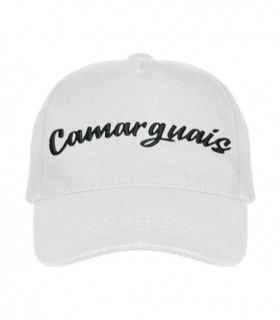 Casquette blanche brodée camarguais