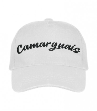 Casquette blanche brodée camarguais