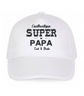 Casquette noir brodée l'authentique super papa