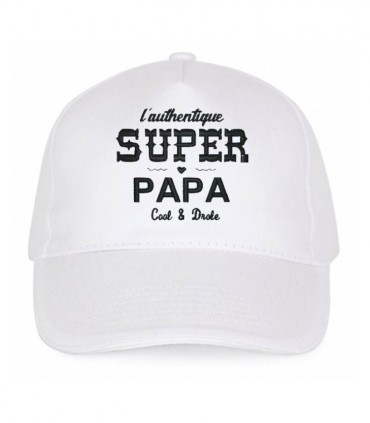 Casquette noir brodée l'authentique super papa