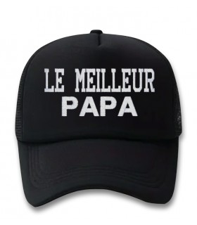 Casquette noir brodée le meilleur papa