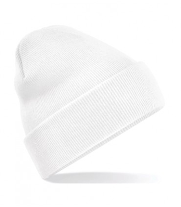 Bonnet acrylique avec rabat + broderie ou logo personnaliser blanc