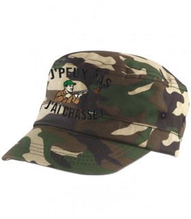Casquette brodée j'peux pas j'ai chasse camo