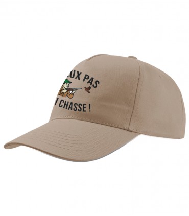 Casquette brodée j'peux pas j'ai chasse kaki