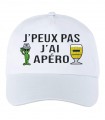 Casquette brodée j'peux pas j'ai apéro