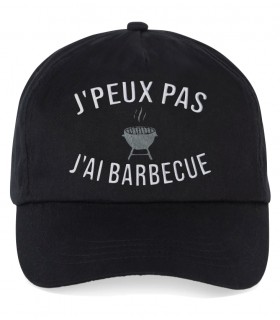 Casquette brodée j'peux pas j'ai barbecue noir