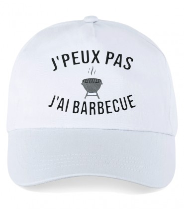 Casquette brodée j'peux pas j'ai barbecue