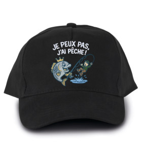 casquette pêche dorade noir