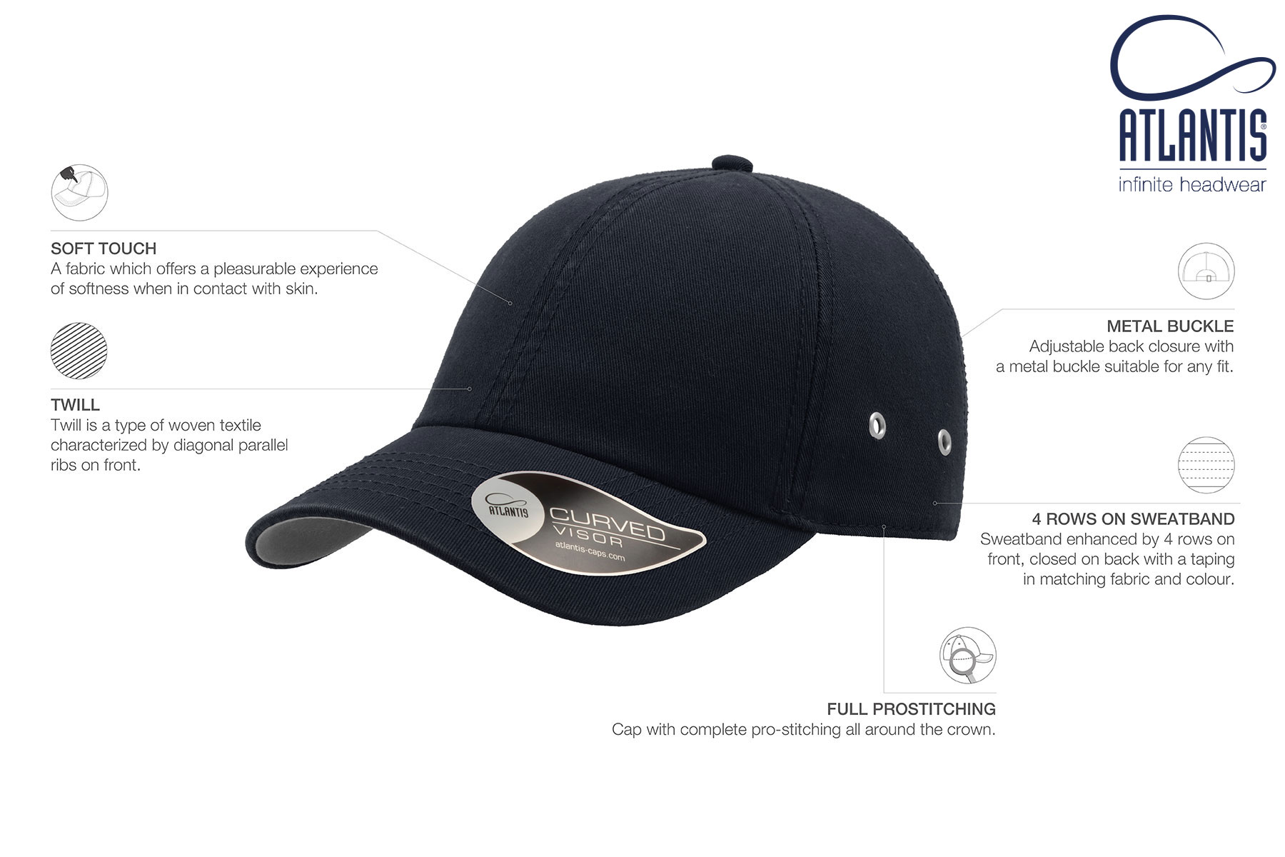 Casquette atlantis action marine